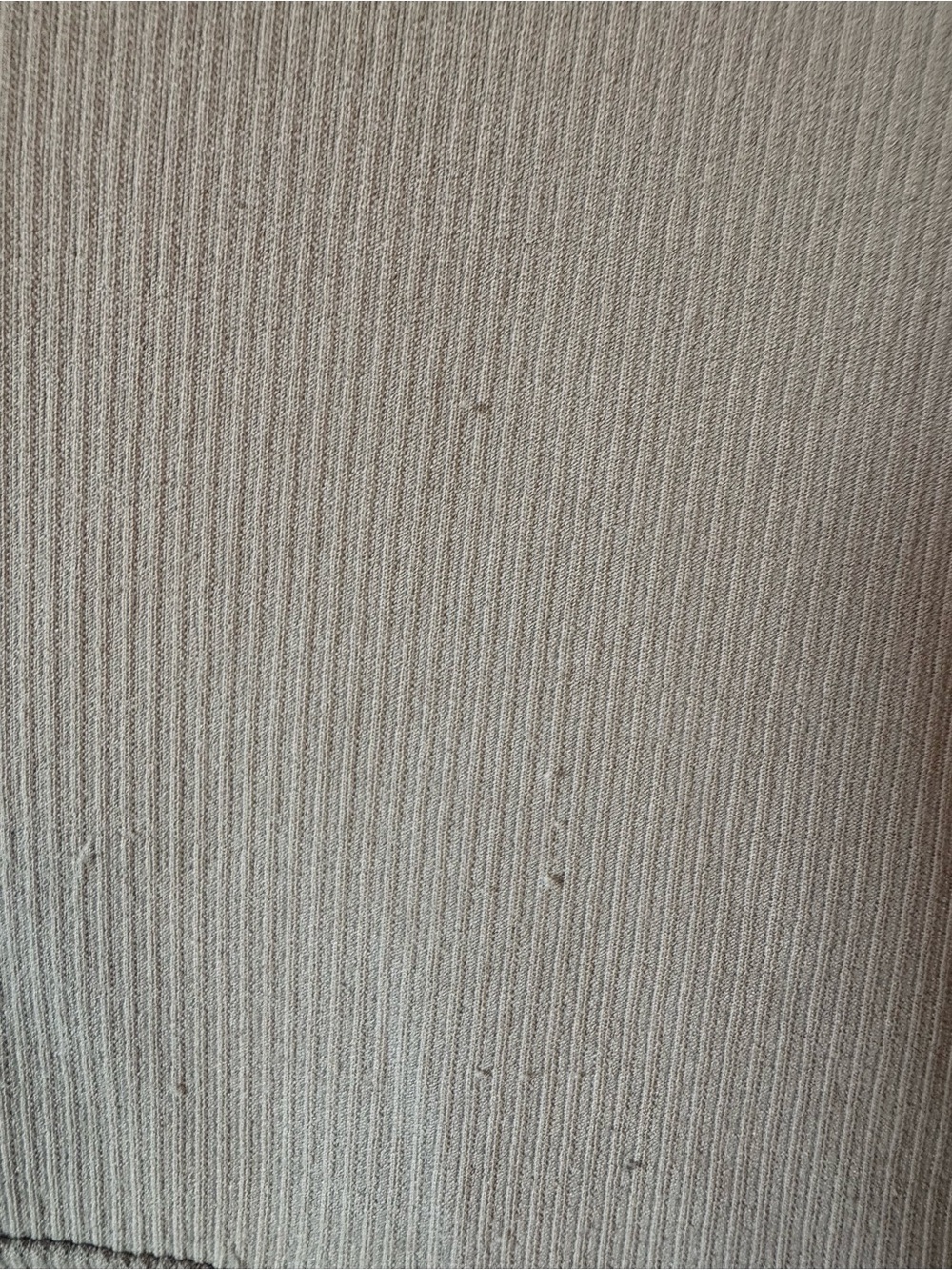 Cropped Ribbed Half-Zip Sweatshirt in Light Taupe - Picture 3 of 8